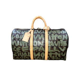 Louis Vuitton Keepall 50 Stephen Sprouse Graffiti Dark Green Weekend Travel Bag
